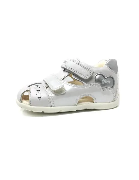 sandalia geox blanca velcro