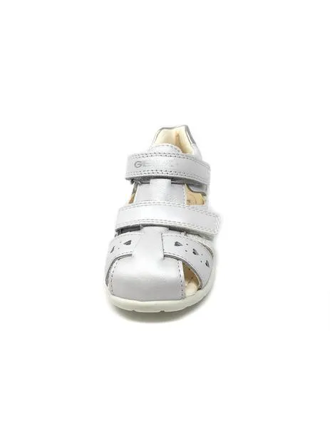 sandalia geox blanca velcro