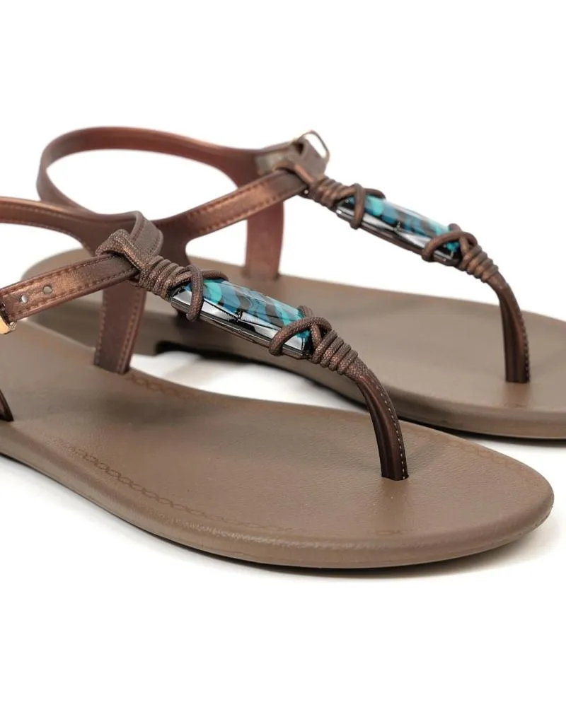 SANDALIAS GRENDHA  DE MUJER 18898AV234 CACAU RUSTICA SAND AD  BRONZE