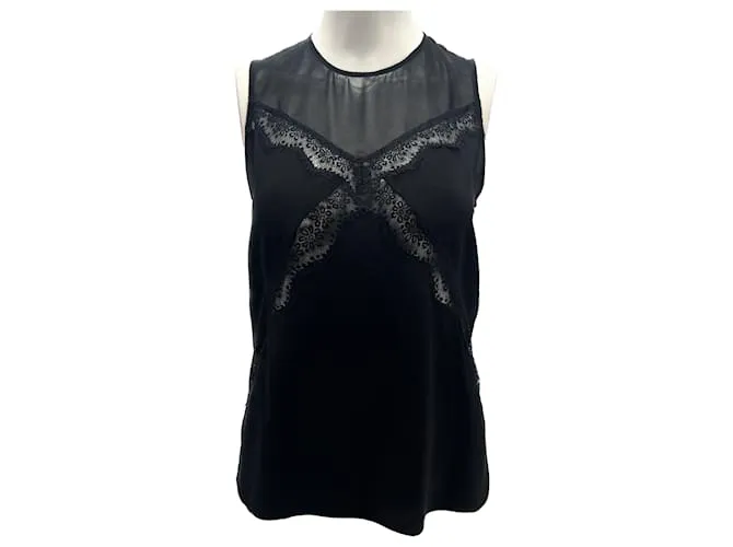 SANDRO TOPS T.05 1 SEDA NEGRO 