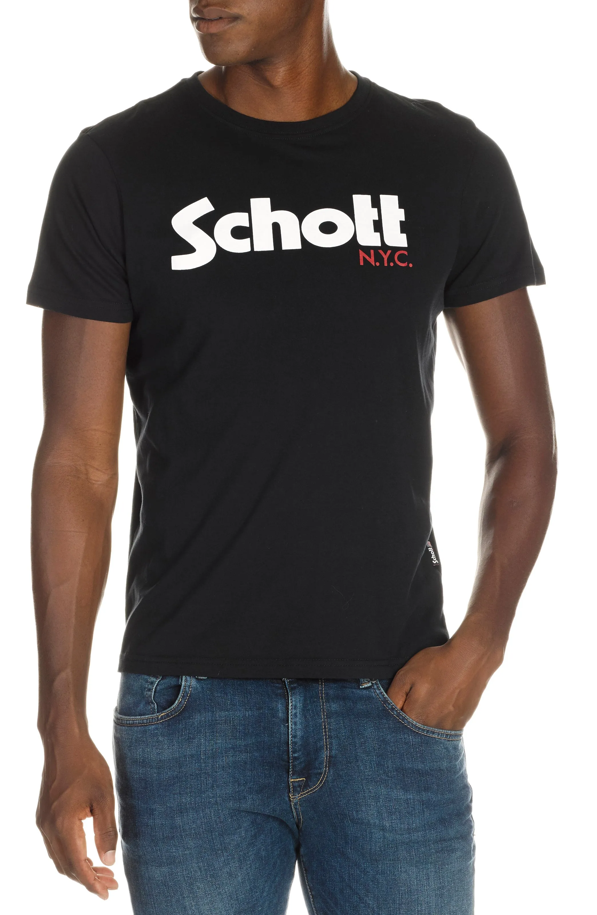 SCHOTT Camiseta en negro