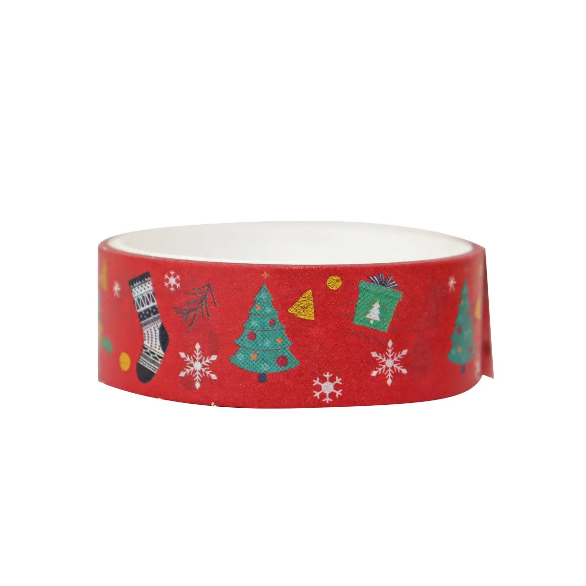 Set de 3 Cintas Adhesivas Decorativas de Navidad, color Plata
