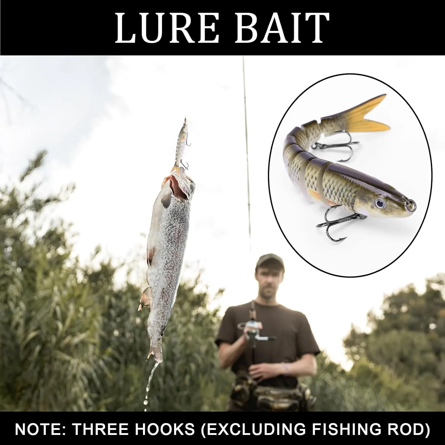 Señuelos de Pesca  Cebos de Pescar Articulados Artificiales Señuelos Spinning  Ideal para Lubina  Trucha y Más  13.7 cm  27 g  M