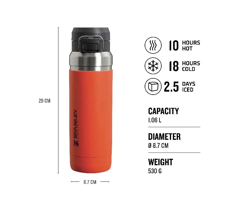 Stanley Go Quick Flip Water Bottle Tigerlily Plum 1.06 L