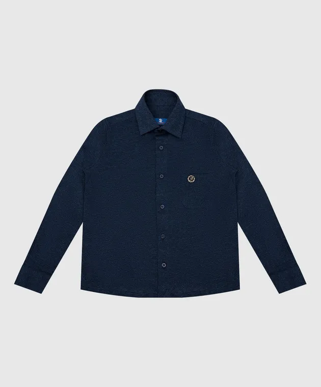 Stefano Ricci Children's blue shirt with logo