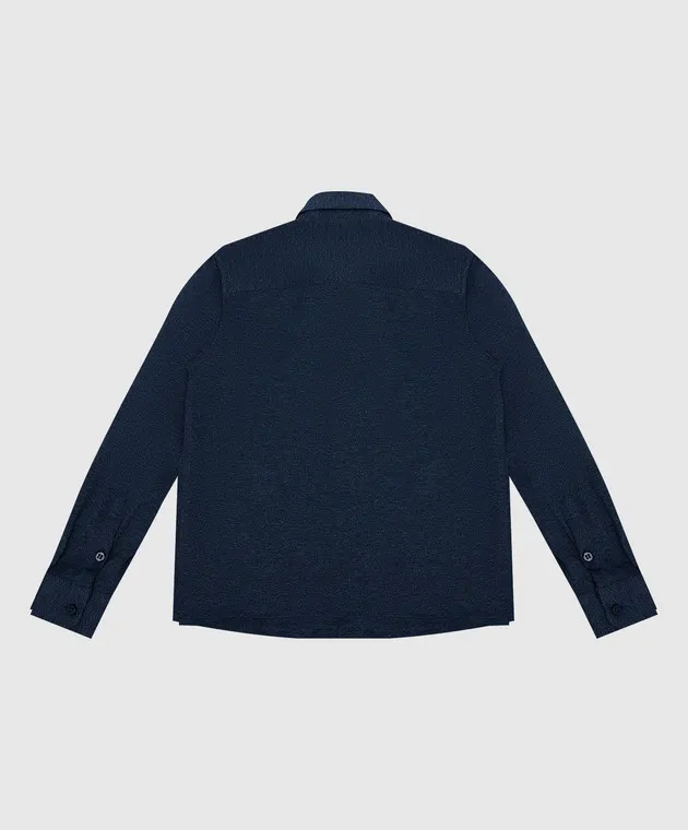 Stefano Ricci Children's blue shirt with logo