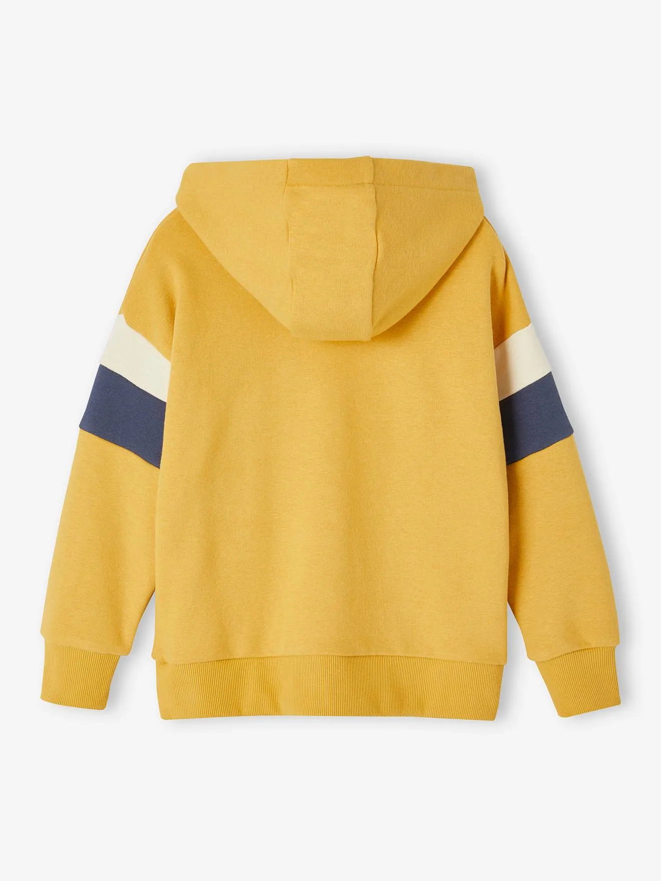 Sudadera con capucha motivo gráfico y con mangas colorblock para niño