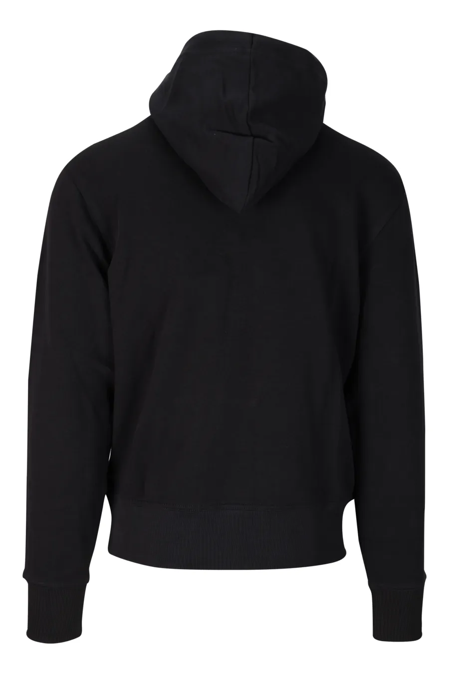 Sudadera negra con capucha y maxilogo 