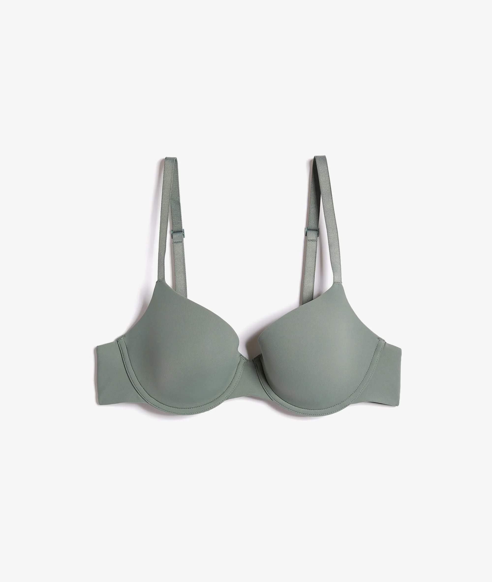 SUJETADOR Nº4: CON FOAM DE MICROFIBRA. AE PURE FIT WE CARE KAKI  ETAM