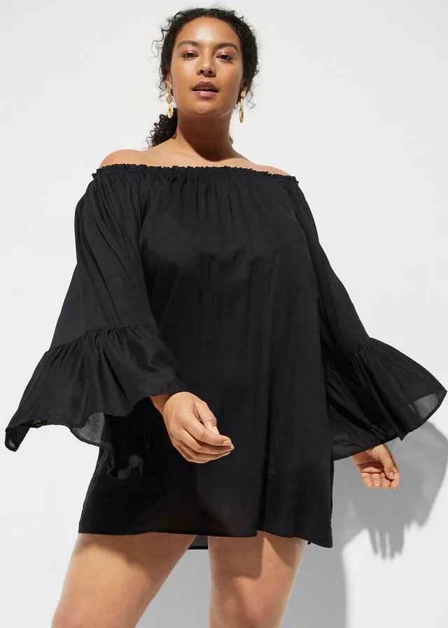 Túnica de playa Negro