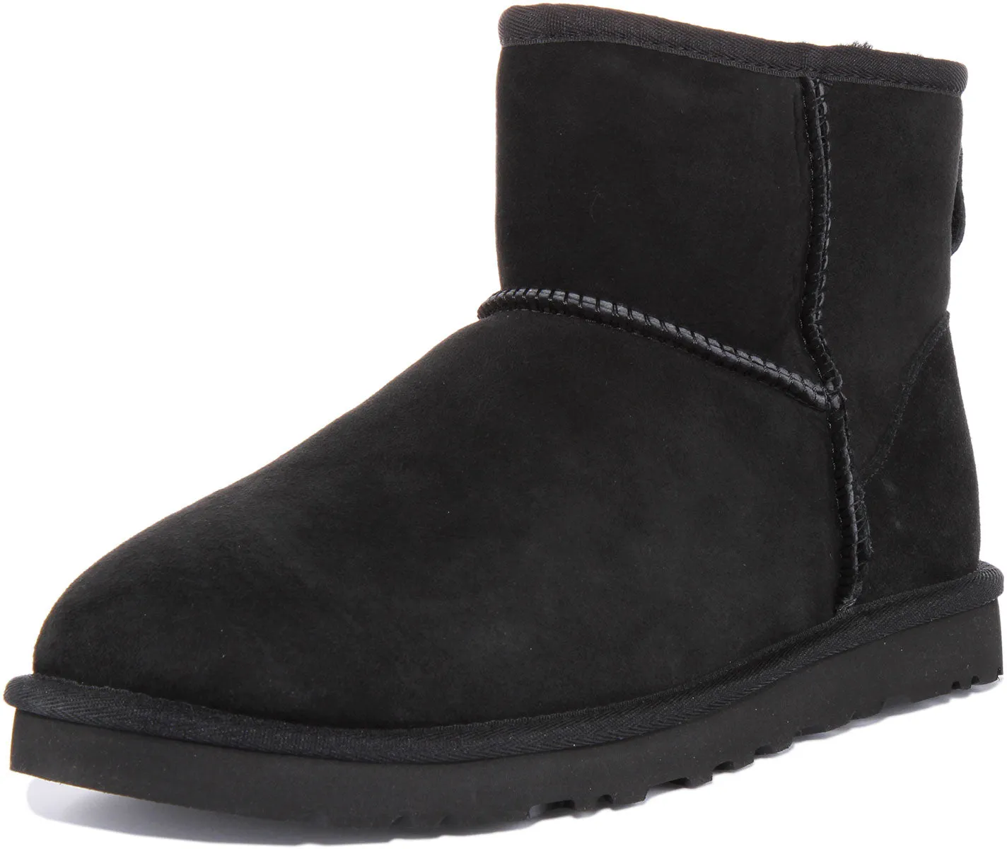 Ugg Classic Mini Mini bota de piel de oveja de ante para hombre en gris oscuro