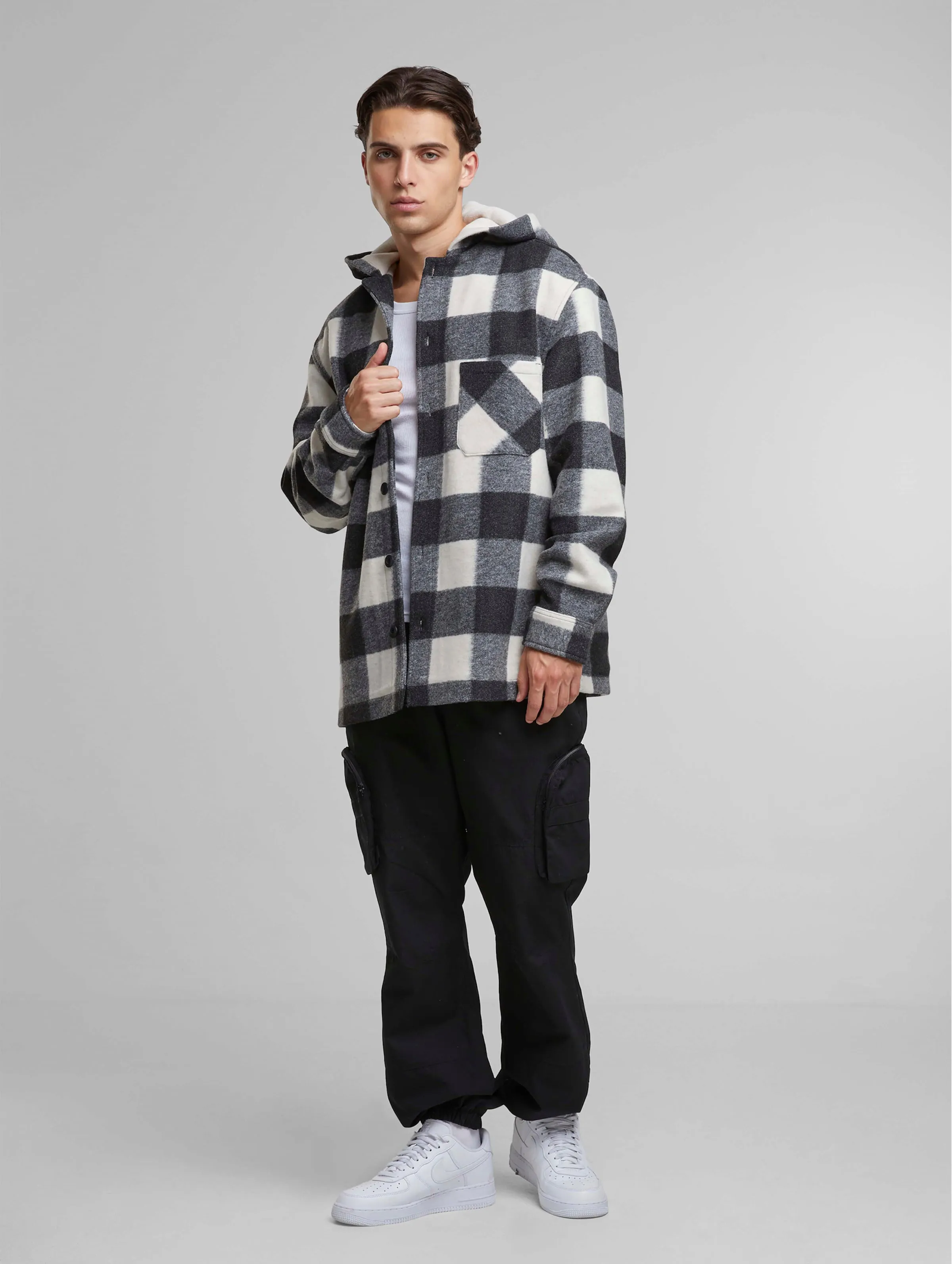 Urban Classics Big Check With Hood