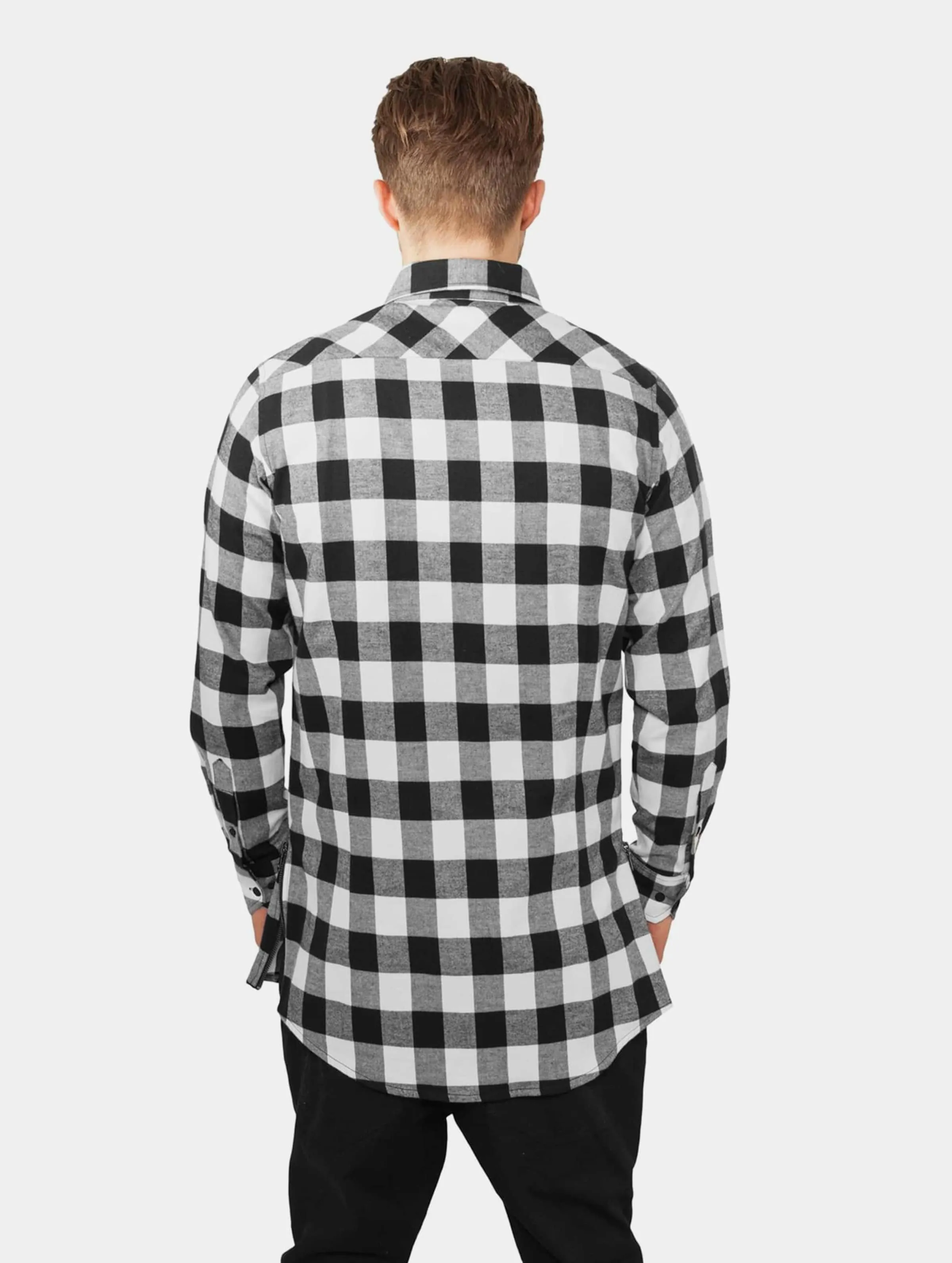 URBAN CLASSICS SIDEZIP LONG CHECKED FLANELL