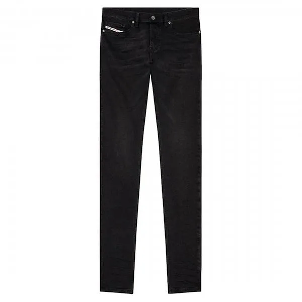 VAQUEROS DIESEL DLUSTER SLIM STRETCH DENIM NEGRO LAVADO PARA HOMBRE 0IHAU