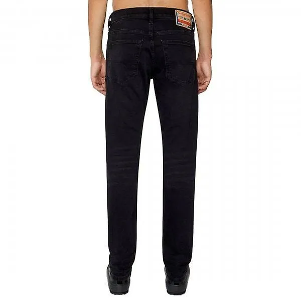 VAQUEROS DIESEL DLUSTER SLIM STRETCH DENIM NEGRO LAVADO PARA HOMBRE 0IHAU