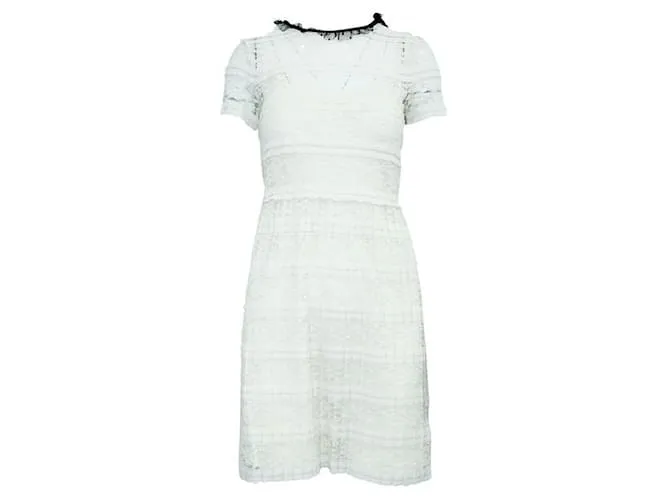 Vestido de encaje marfil de Red Valentino Crudo 