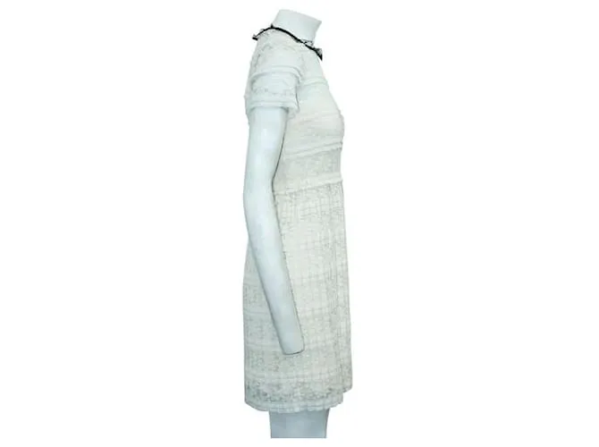 Vestido de encaje marfil de Red Valentino Crudo 