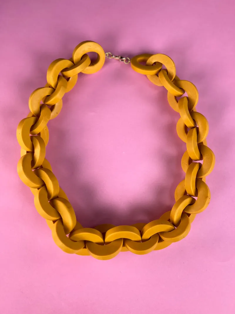 VIRGINIA DEMARIA Collar Cadenas Amarillo