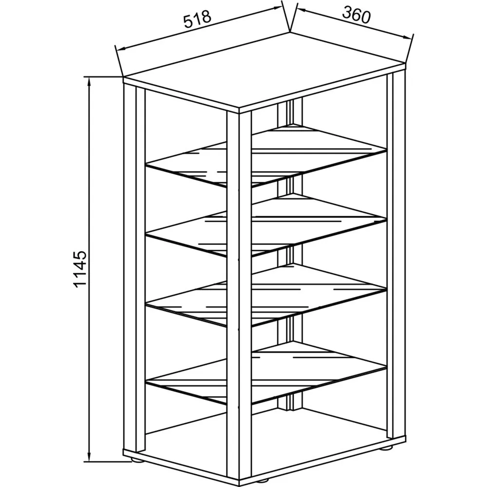 Vitrina vertical Glasol IV, blanco