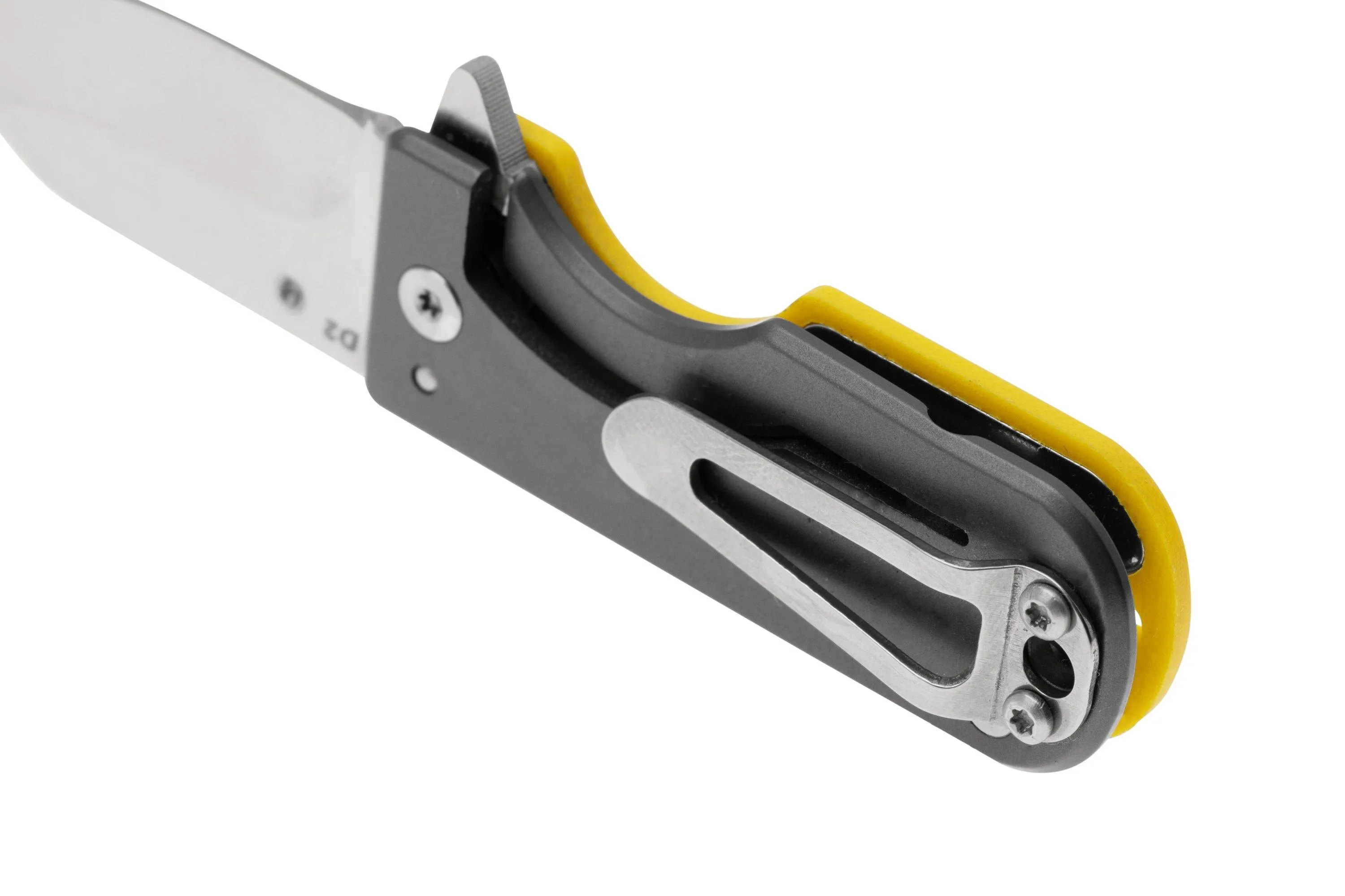 WESN MICROBLADE SN016, D2, MUSTARD G10, TITANIUM, NAVAJA
