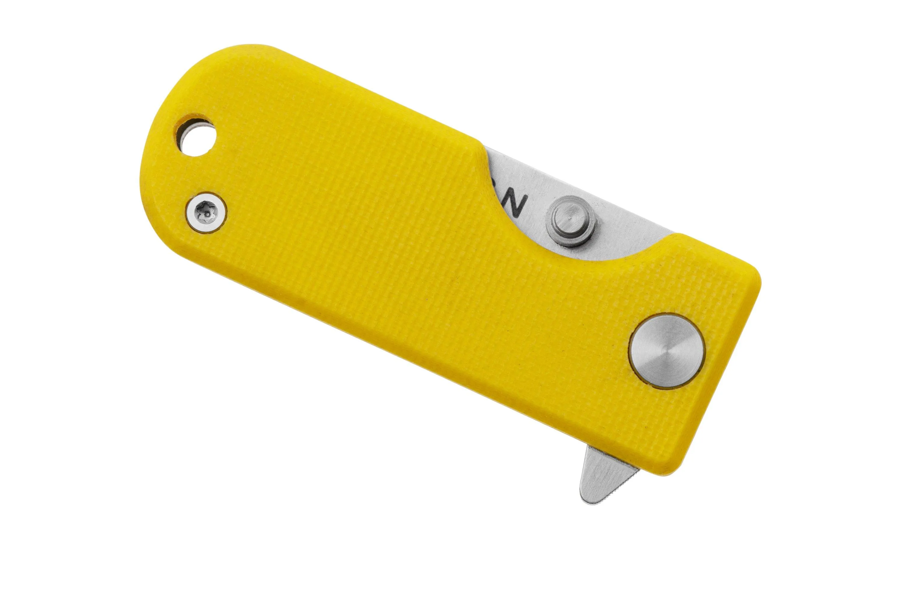 WESN MICROBLADE SN016, D2, MUSTARD G10, TITANIUM, NAVAJA