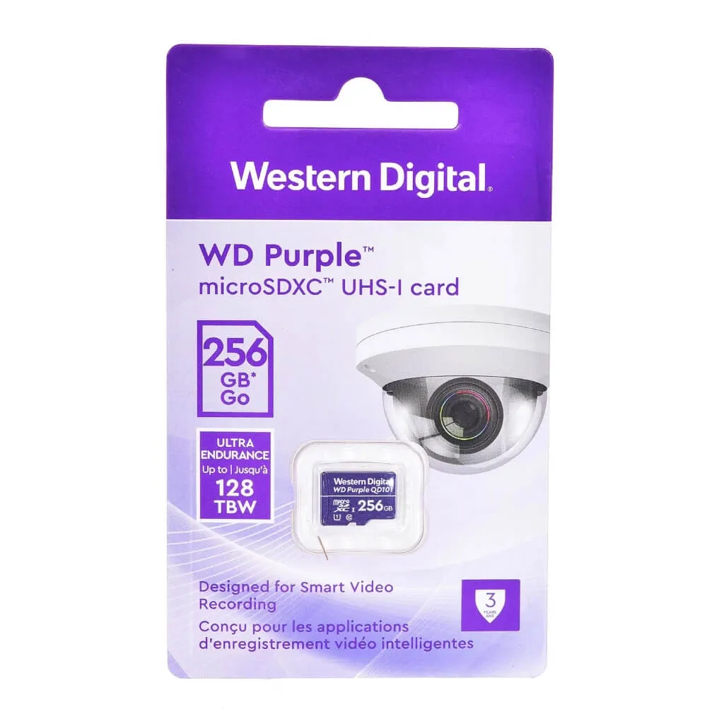 Western Digital Tarjeta de Memoria Purple 256GB SC QD101 Ultra Endurance, WDD256G1P0C