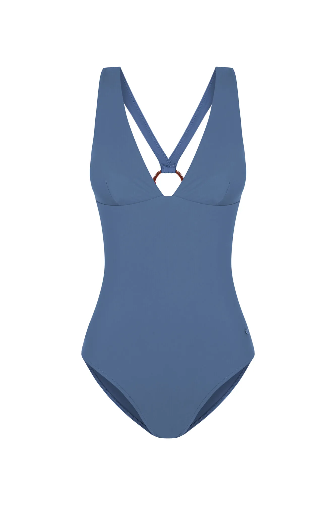 Women'secret Bañador moldeador arandela espalda azul