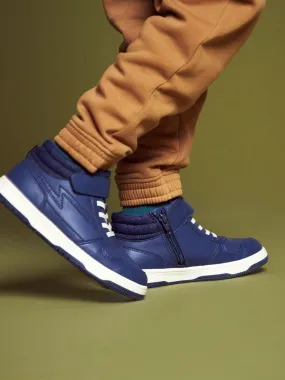 Zapatillas deportivas altas tricolores - azul oscuro