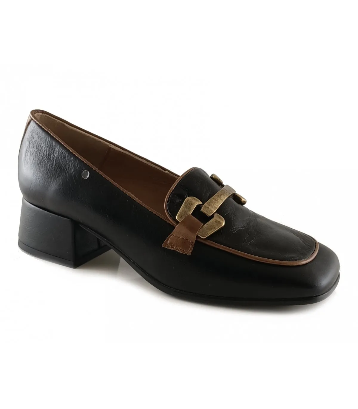 Zapato mocasín de puntera cuadrada para mujer