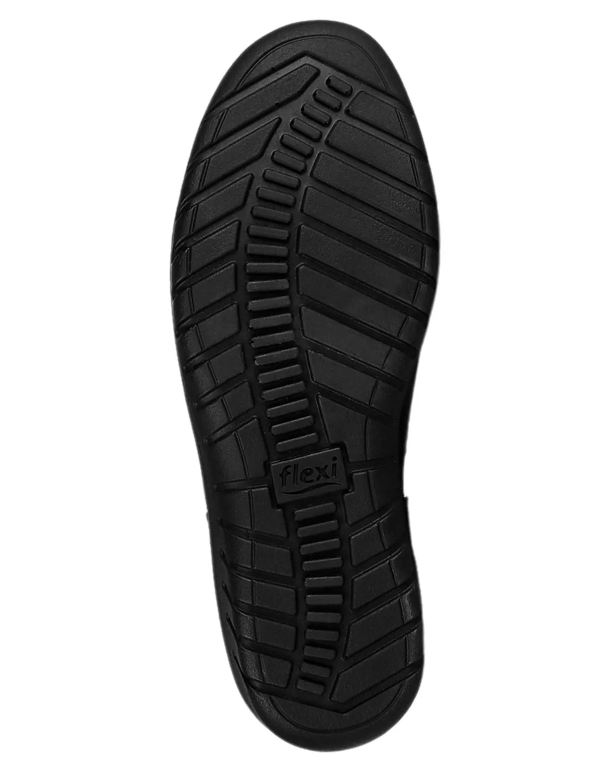 Zapato Mujer Confort Piso Negro Piel Flexi 02503211