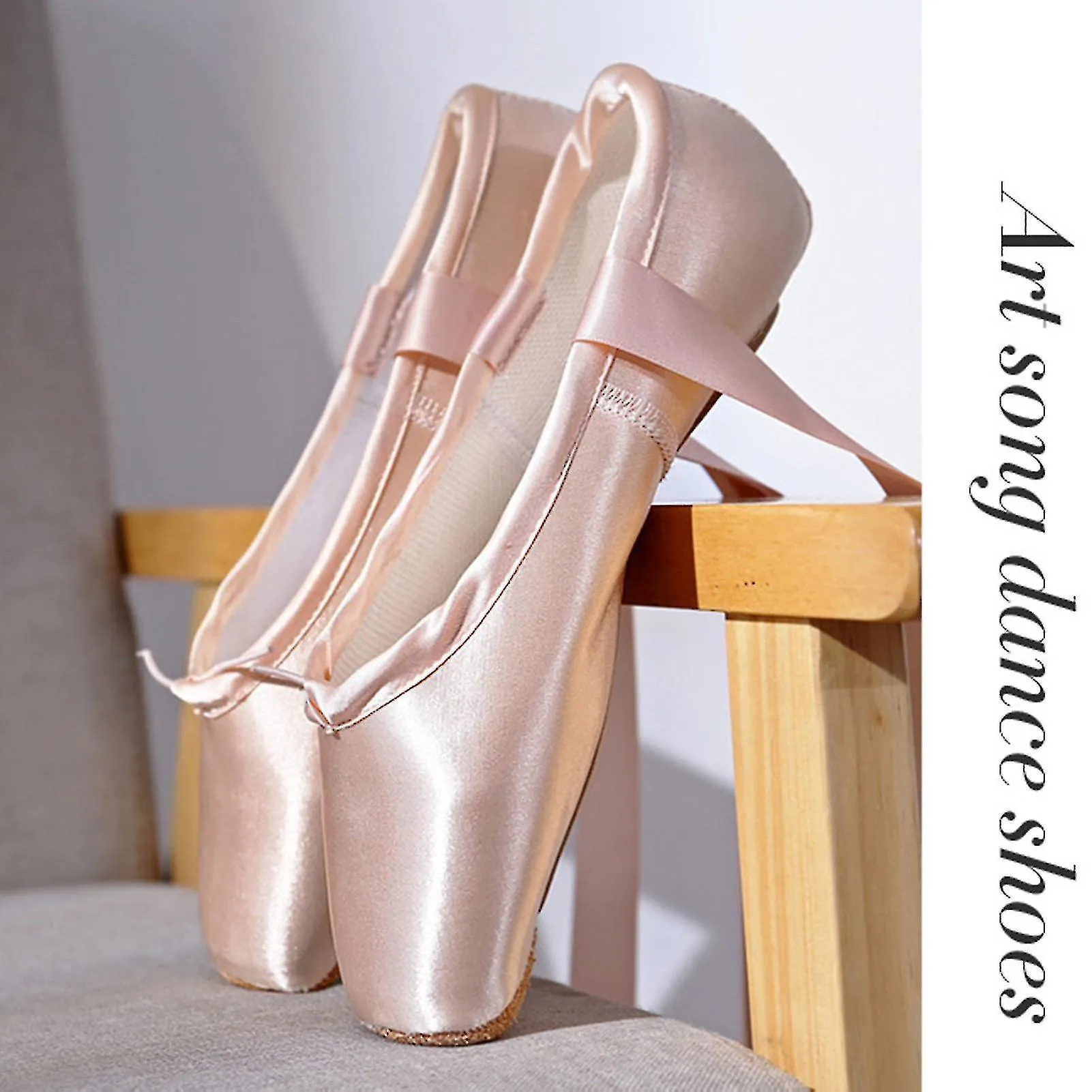 ZAPATOS DE PUNTA DE SATéN PARA MUJER  DISEñO DE CORDONES PARA BAILARINAS, REGALO IDEAL PARA LOS AMANTES DEL BAILE DE BALLET