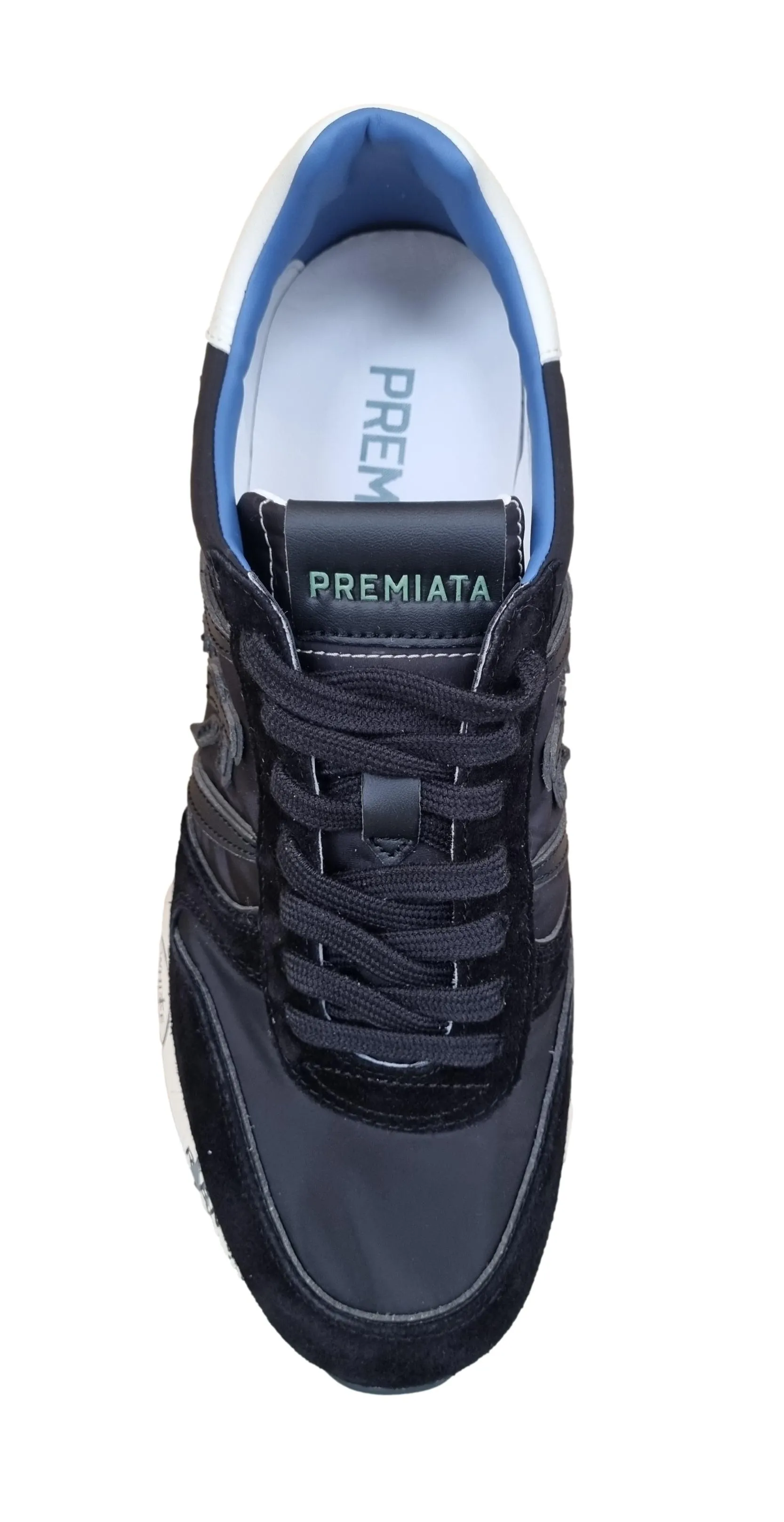 Zapatos hombre Premiata Sneaker nylon y ante LANDER_7079 negro