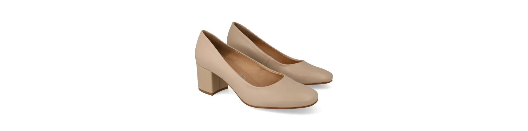 ZAPATOS TACON COMODOS MUJER MOD. BELLA BEIGE