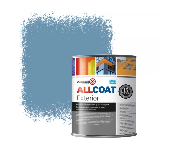 ZINSSER ALLCOAT PINTURA EXTERIOR PARA PAREDES RAL 5024 AZUL PASTEL  1 LITRO