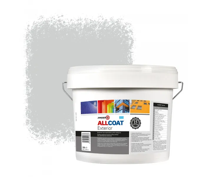 ZINSSER ALLCOAT PINTURA EXTERIOR PARA PAREDES RAL 7047 GRIS TELE 4  10 LITRO